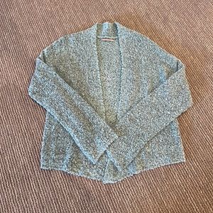 Soft Cardigan Sweater! Open front. Mint green with grey tones. Size S.